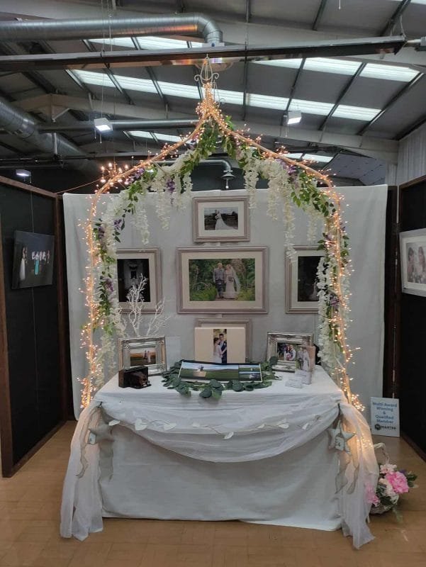 Stand at the Borders Wedding Show Scottish Borders Wedding Show October 2021 Stand for Graeme Webb Photography dispaly
